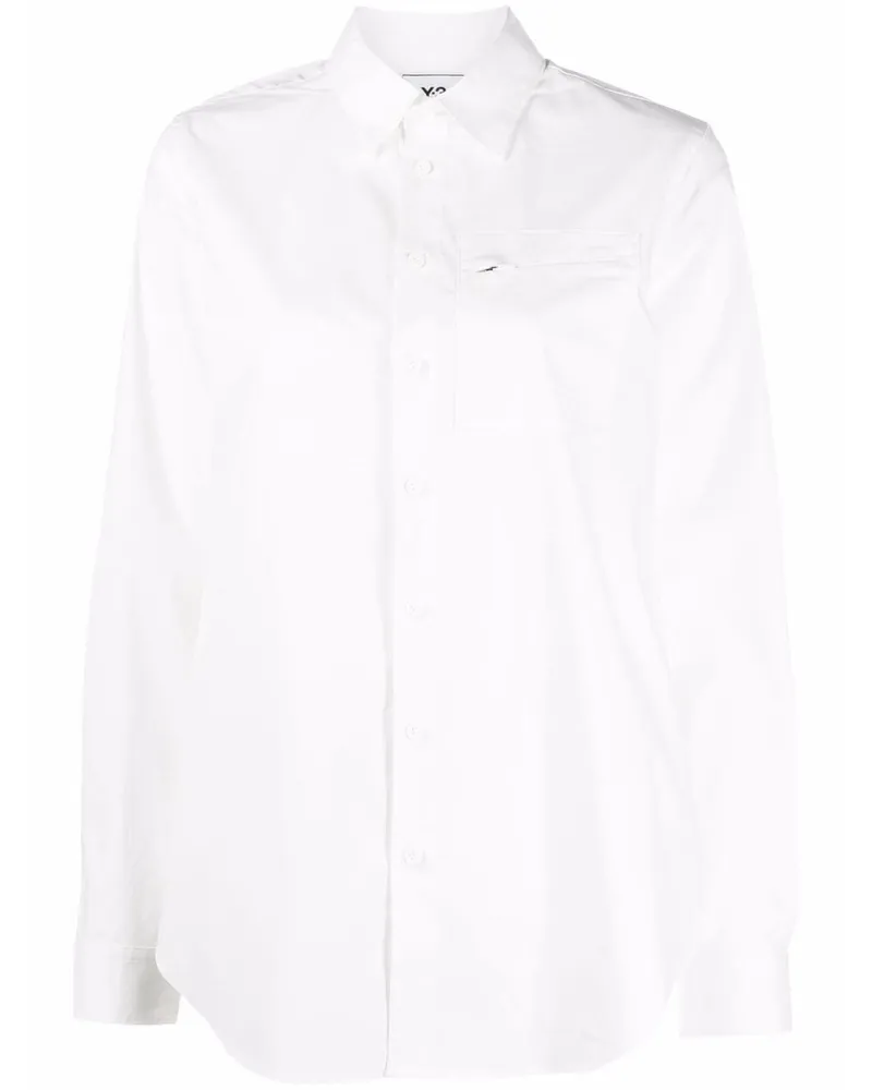 Y-3 Hemd mit Brusttasche Weiß
