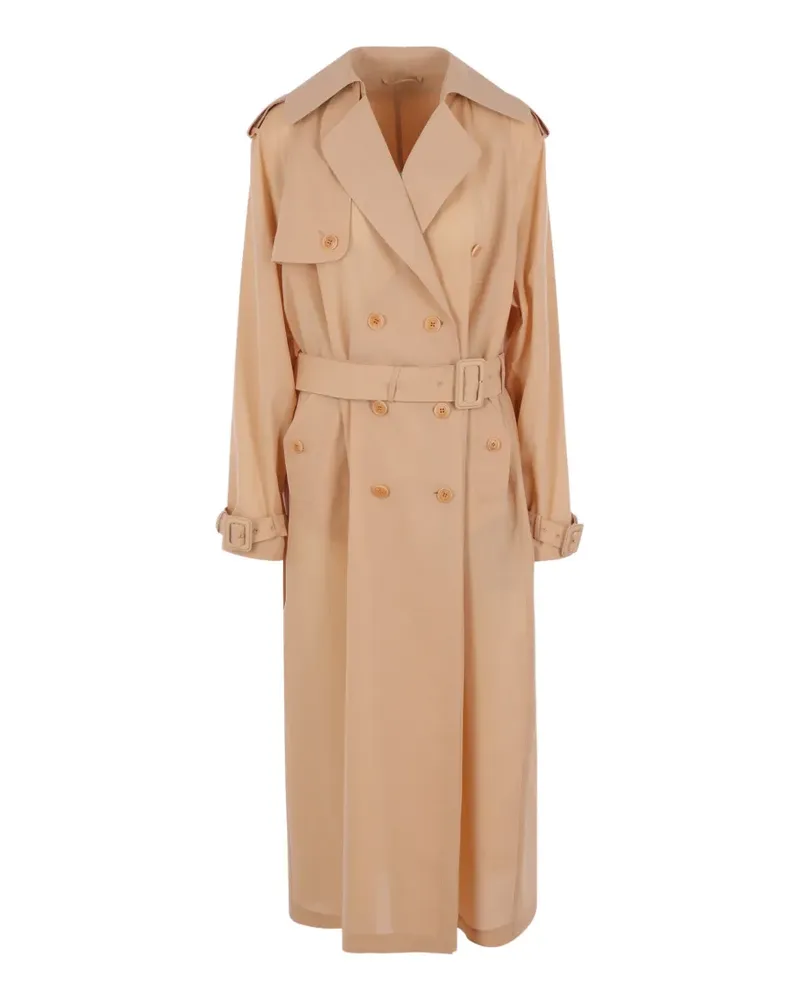 Ermanno Scervino double-breasted belted trench coat - Braun Braun