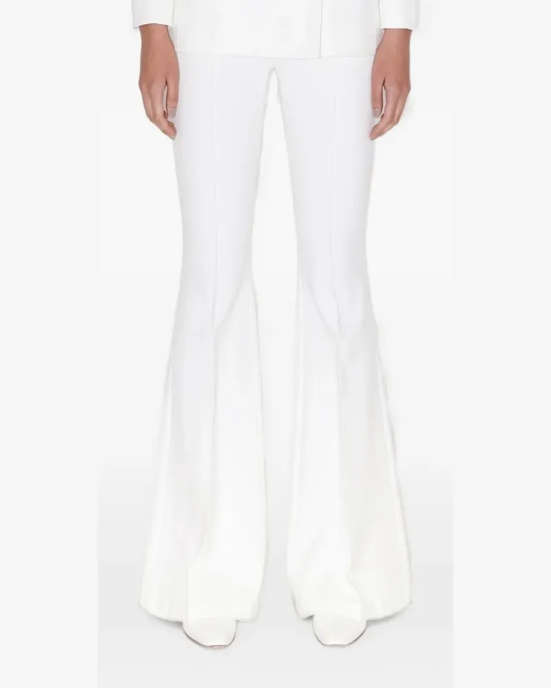 Rosetta Getty pintuck flared trousers - Weiß Weiß