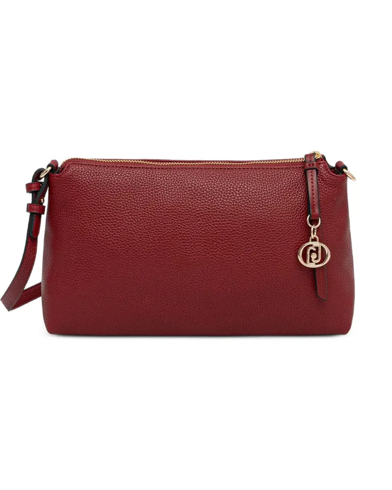 Liu Jo logo-charm pebbled shoulder bag - Rot Rot