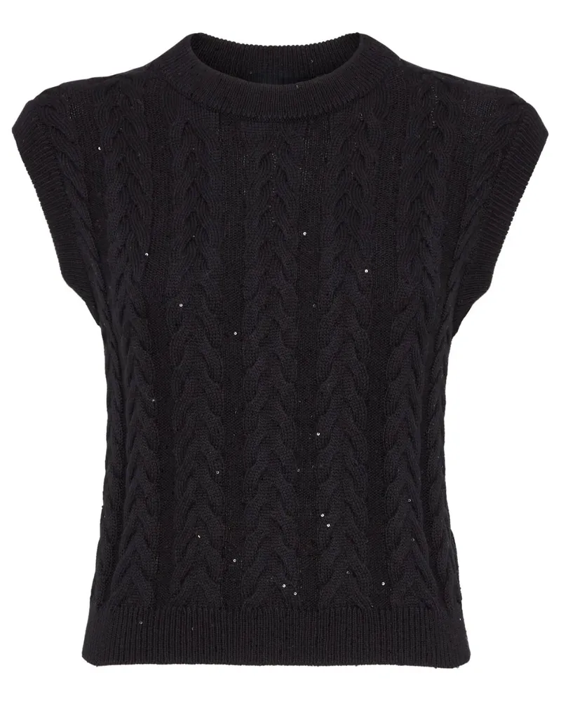 Brunello Cucinelli Dazzling Weste - Schwarz Schwarz