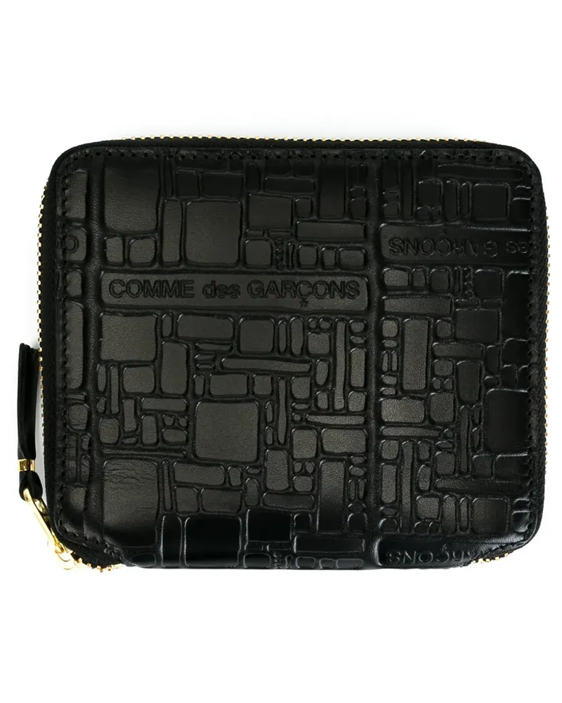 Comme des Garçons Embossed Logo' Portemonnaie - Schwarz Schwarz