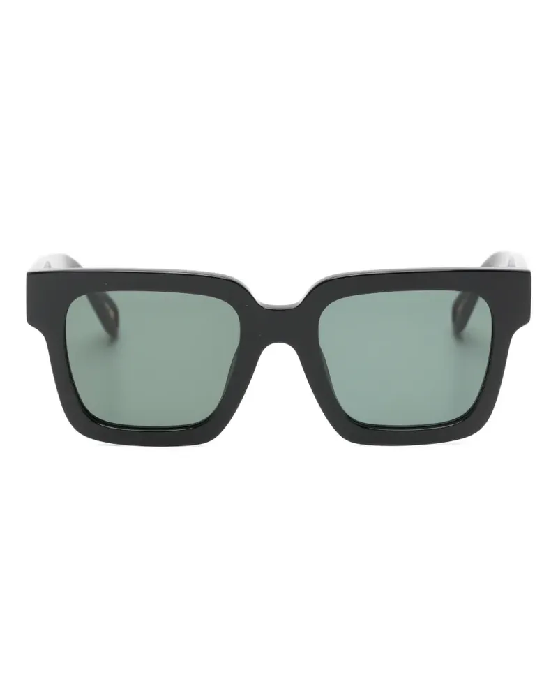 Zadig & Voltaire wing-plaque square-frame sunglasses - Schwarz Schwarz