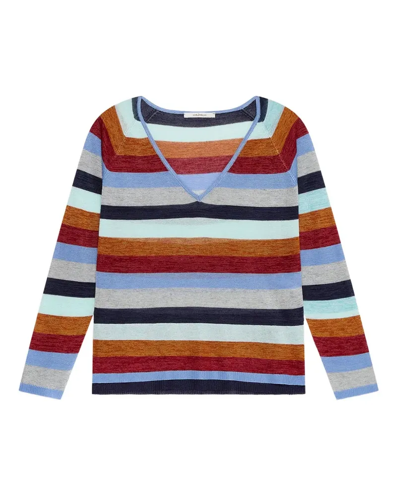Maliparmi striped V-neck sweater - Blau Blau