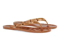 Flip-Flops mit Visetos-Print - Nude