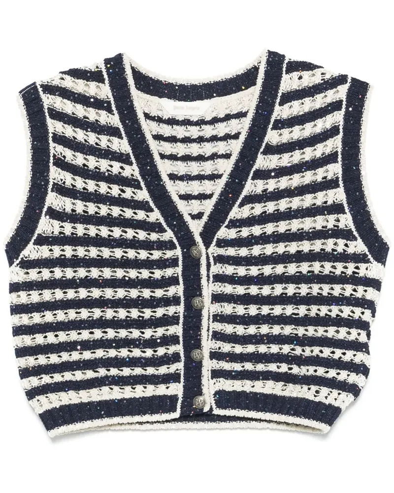 Palm Angels Gestreifter Pullunder - Blau Blau