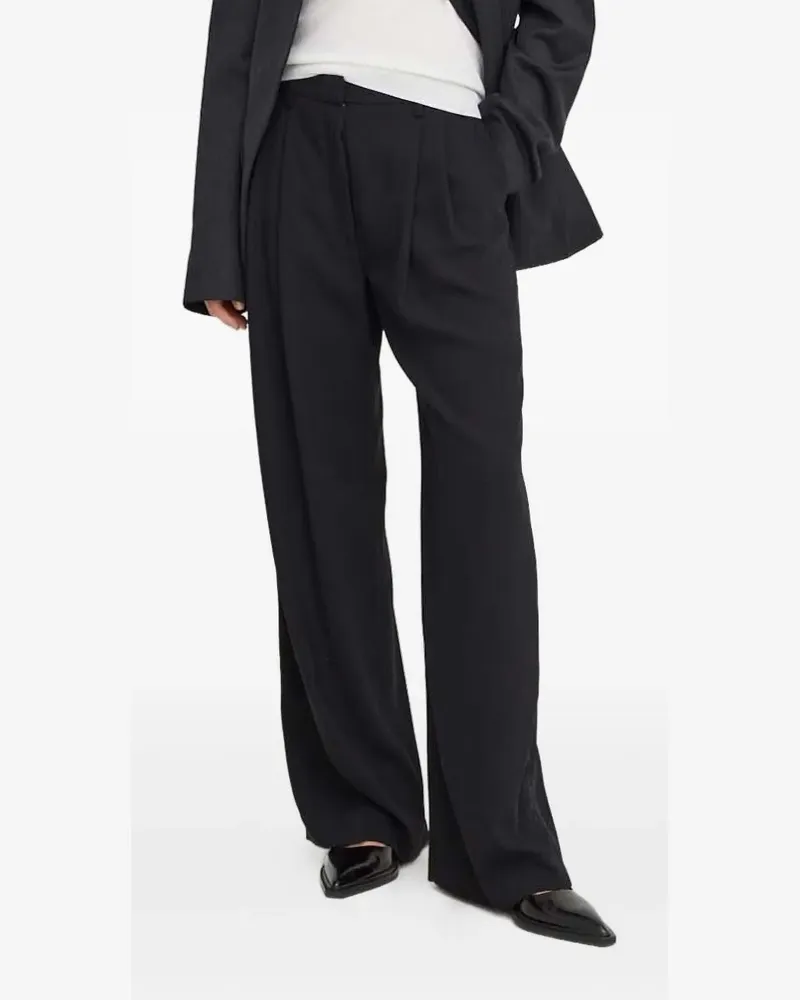 Day Birger et Mikkelsen Wide-Leg-Hose mit Bundfalten - Schwarz Schwarz