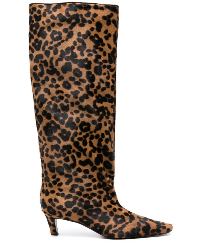 Totême Stiefel mit Leoparden-Print 35mm - Braun Braun