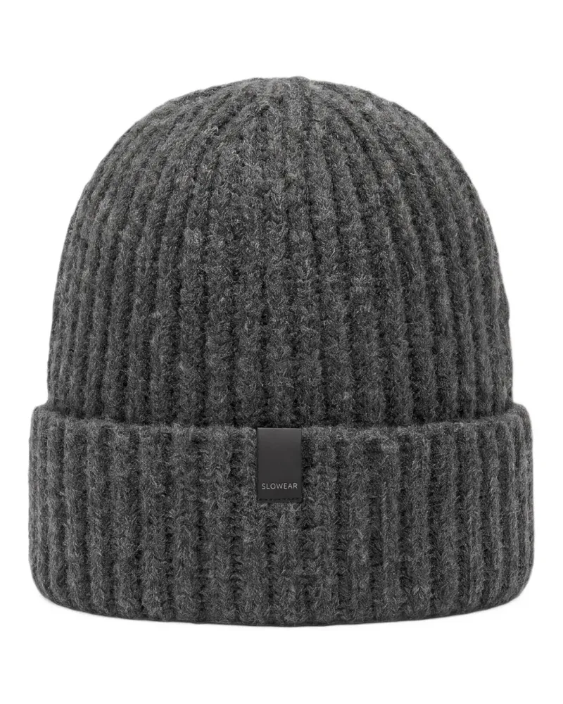 Slowear Gerippte Beanie - Grau Grau