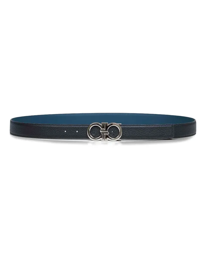 Ferragamo Gancini reversible belt - Schwarz Schwarz