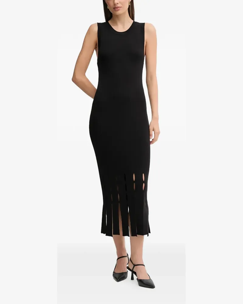 DKNY Midikleid mit Cut-Outs - Schwarz Schwarz