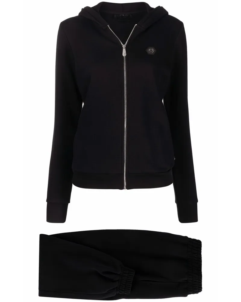 Philipp Plein Jogginganzug mit Pailletten - Schwarz Schwarz