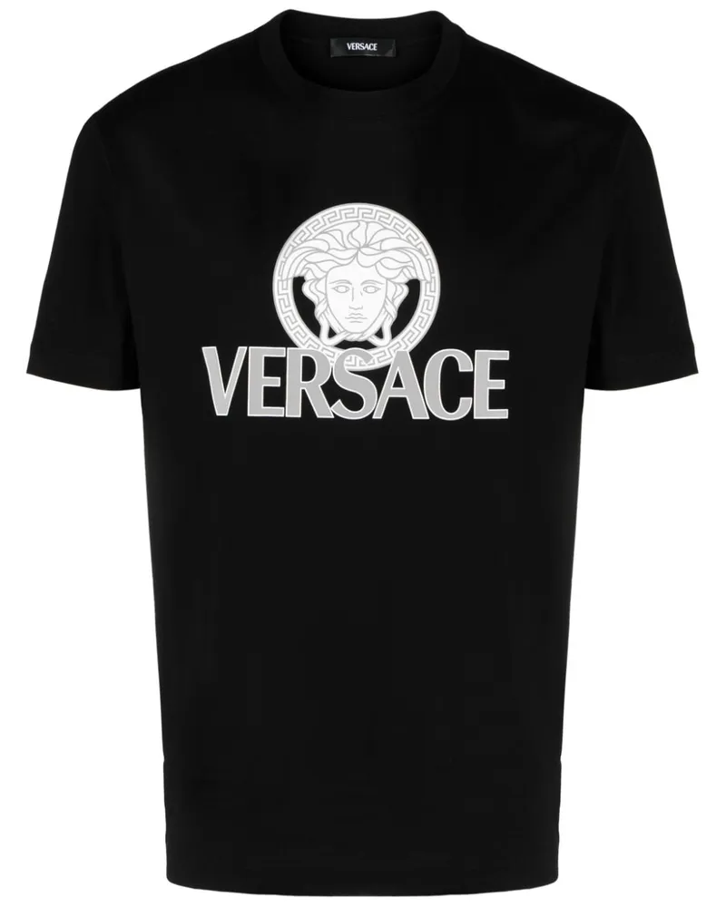 Versace T-Shirt mit Medusa-Print - Schwarz Schwarz