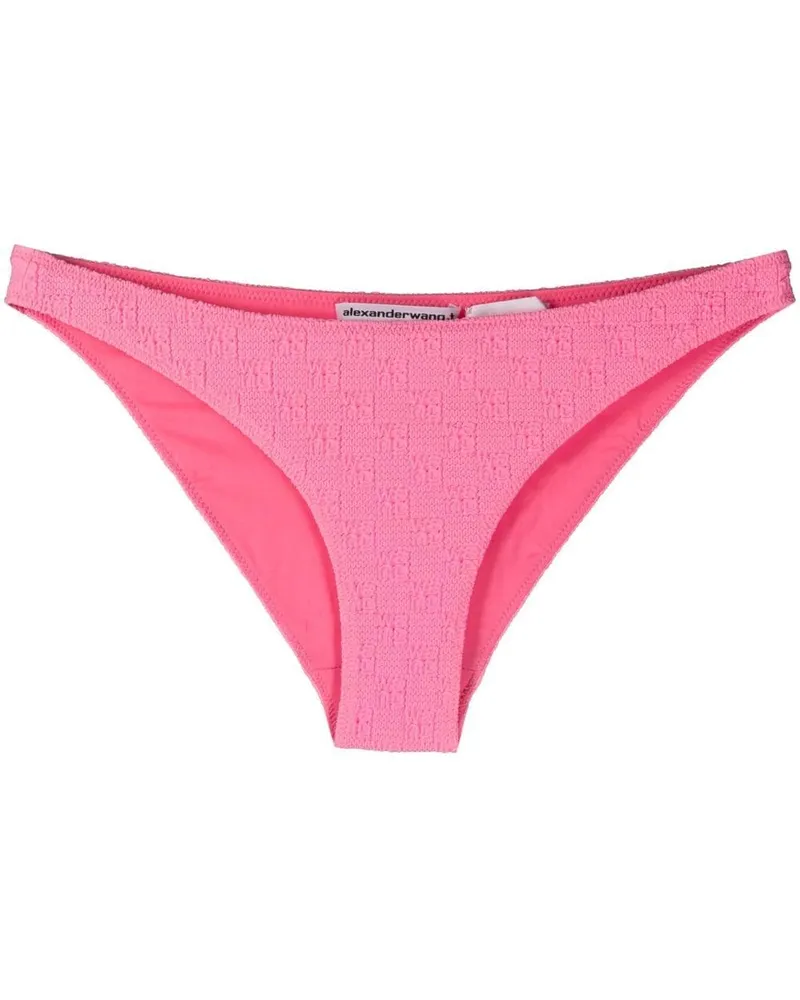 Alexander Wang Bikinihöschen mit Logo-Print - Rosa Rosa