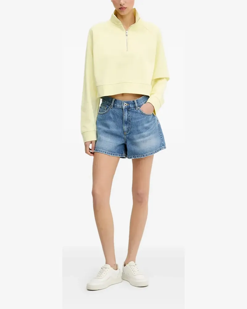 HUGO BOSS Sweatshirt mit Reißverschluss - Gelb Gelb