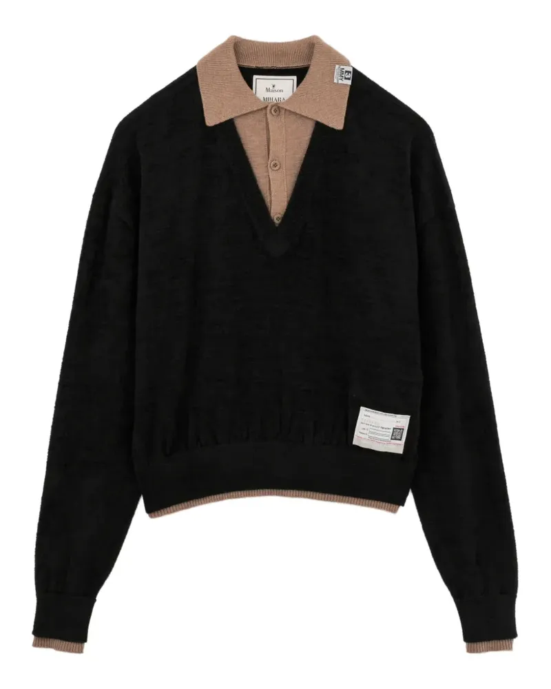 MIHARAYASUHIRO Pullover im Layering-Look - Schwarz Schwarz