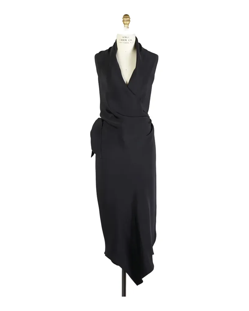 Peter Cohen Victor' Seidenkleid - Schwarz Schwarz