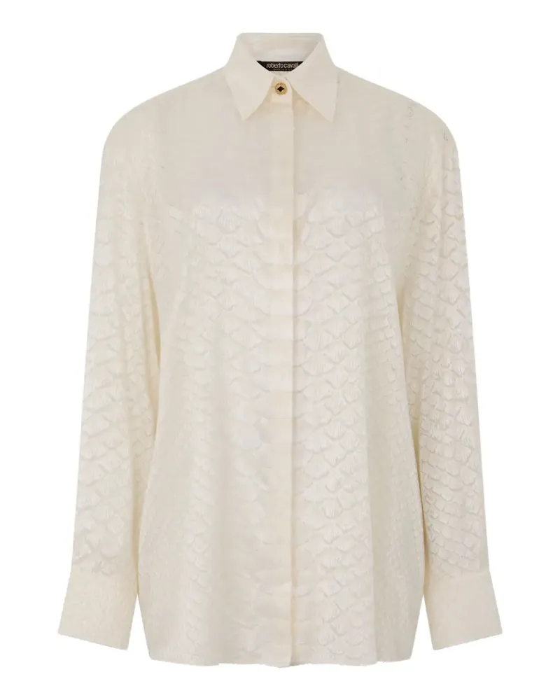 Roberto Cavalli Serpentine Hemd mit Print - Nude Nude