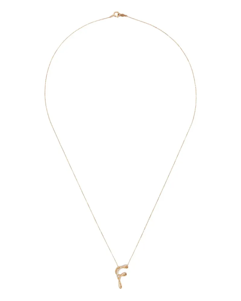 Charlotte Chesnais 18K yellow gold F diamond necklace Gold