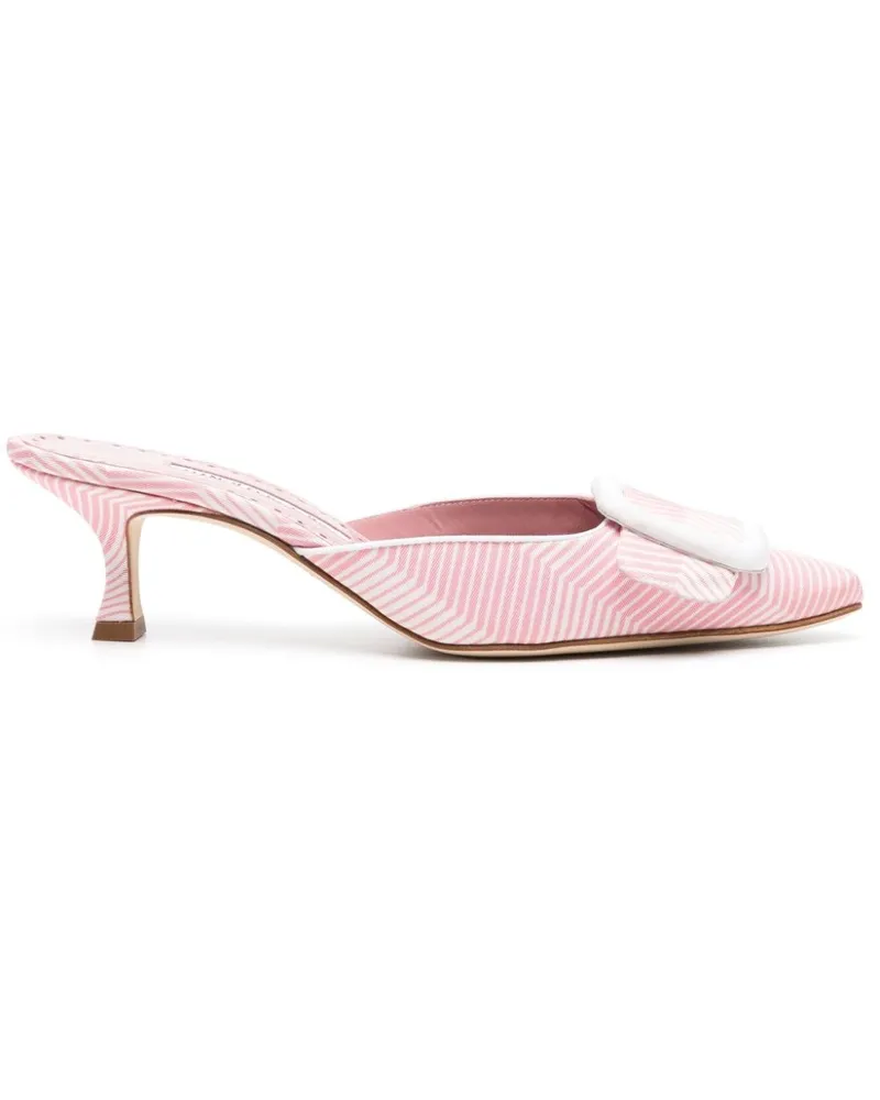 Manolo Blahnik Maysale Mules 50mm Rosa