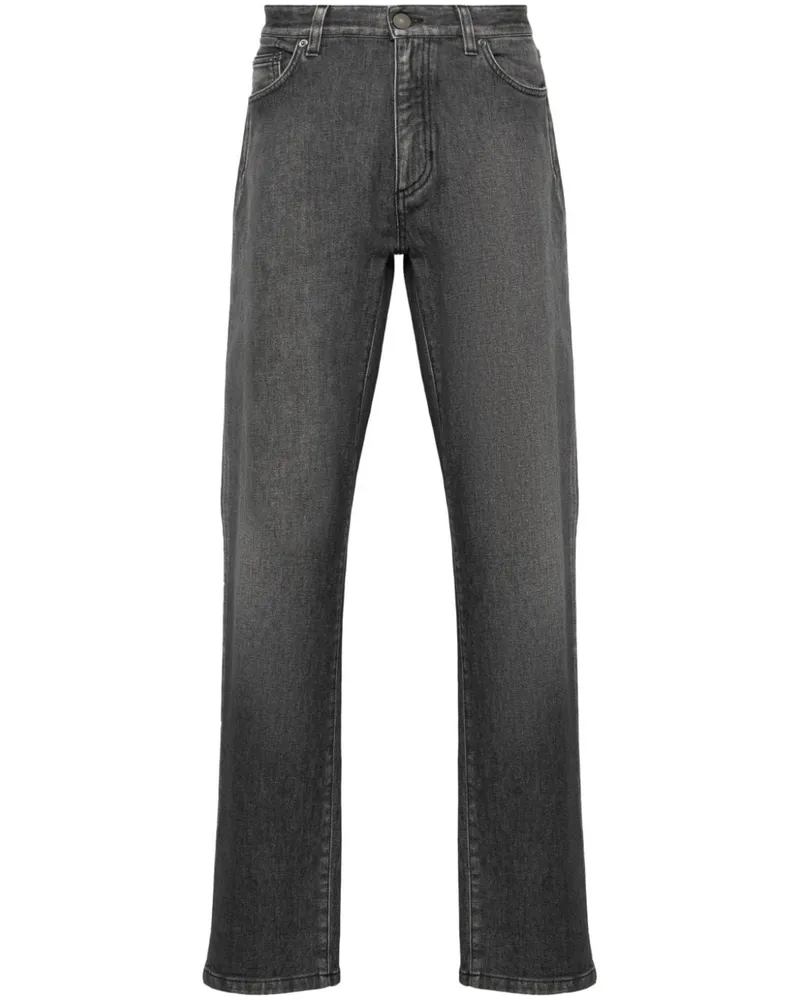 Ermenegildo Zegna Slim-Fit-Jeans mit Logo-Patch - Grau Grau