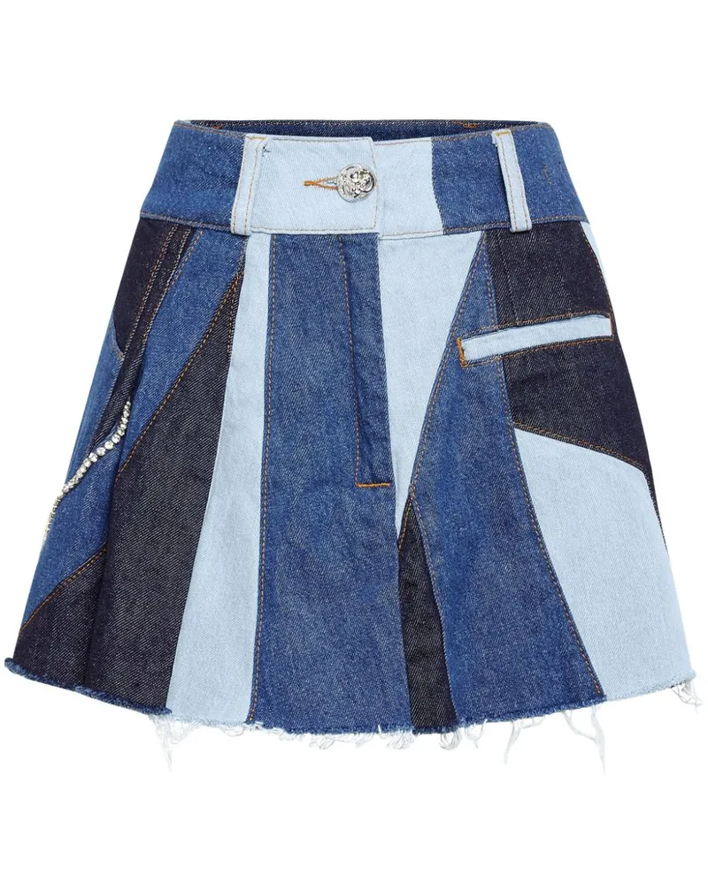 Philipp Plein Patchwork-Jeansrock - Blau Blau