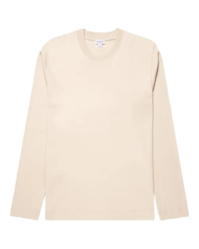 Sunspel heavyweight long-sleeve T-shirt - Nude Nude
