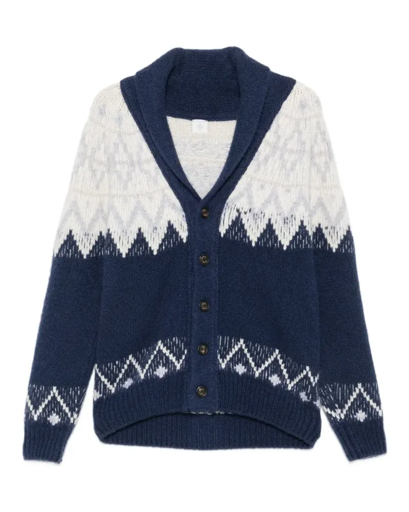 Eleventy Cardigan mit Fair-Isle-Strickmuster - Blau Blau
