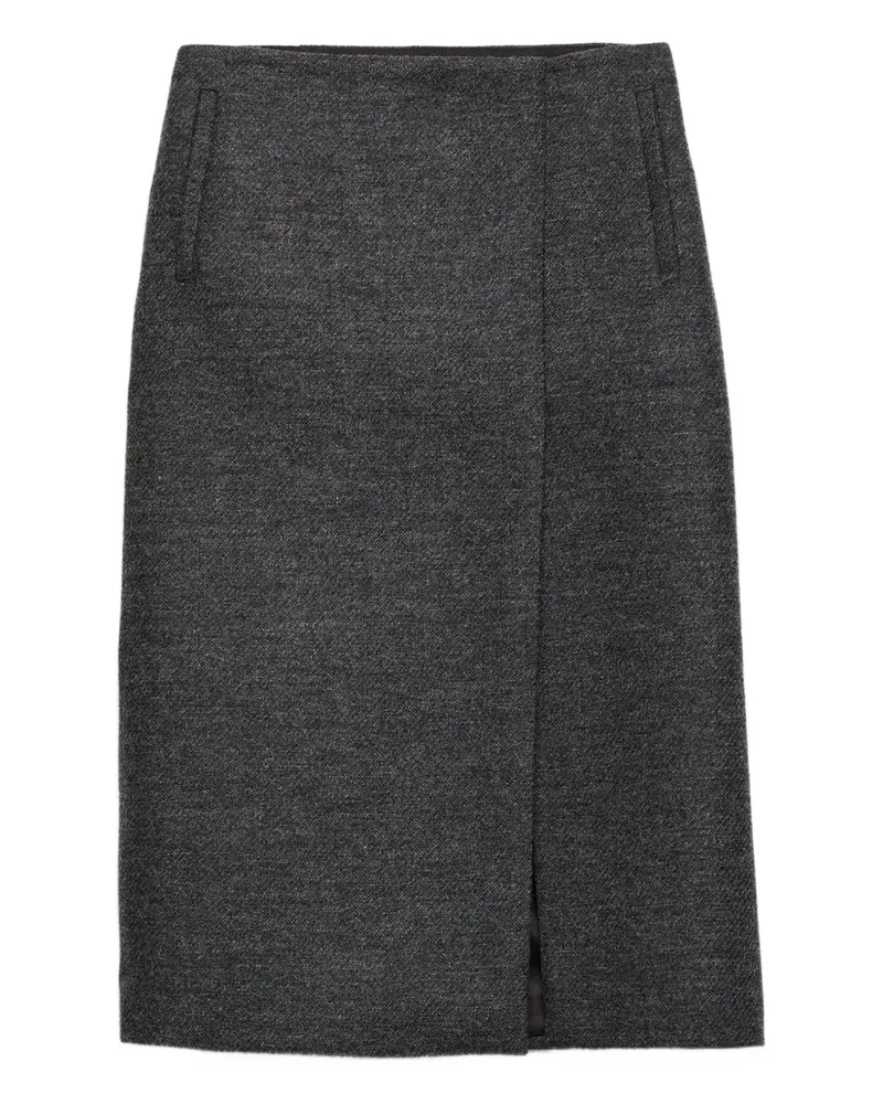 Prada Rock mit Schlitz - Grau Grau