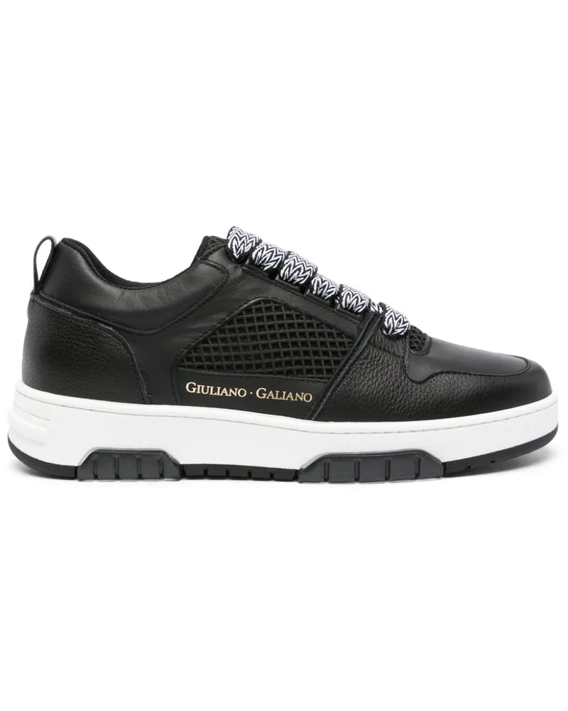 Giuliano Galiano Vyper Sneakers mit Logo-Print - Schwarz Schwarz