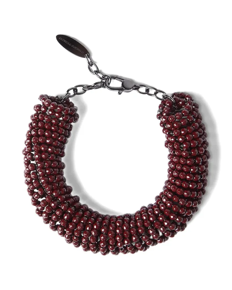 Brunello Cucinelli Armband mit Hämatit-Perlen - Rot Rot