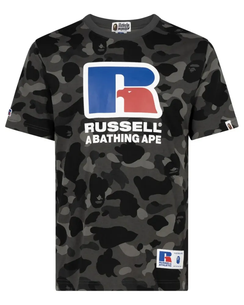 BAPE x Russell Athletic T-Shirt - Schwarz Schwarz