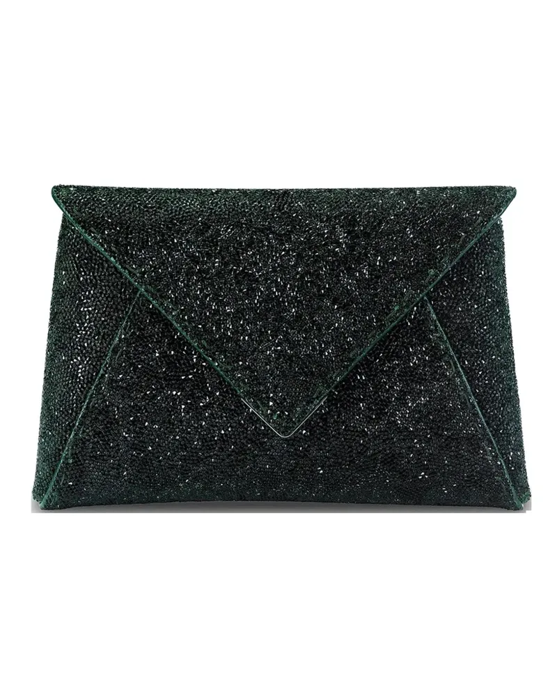 Tyler Ellis small Lee Pouchet crystal-embellishment clutch bag - Grün Grün