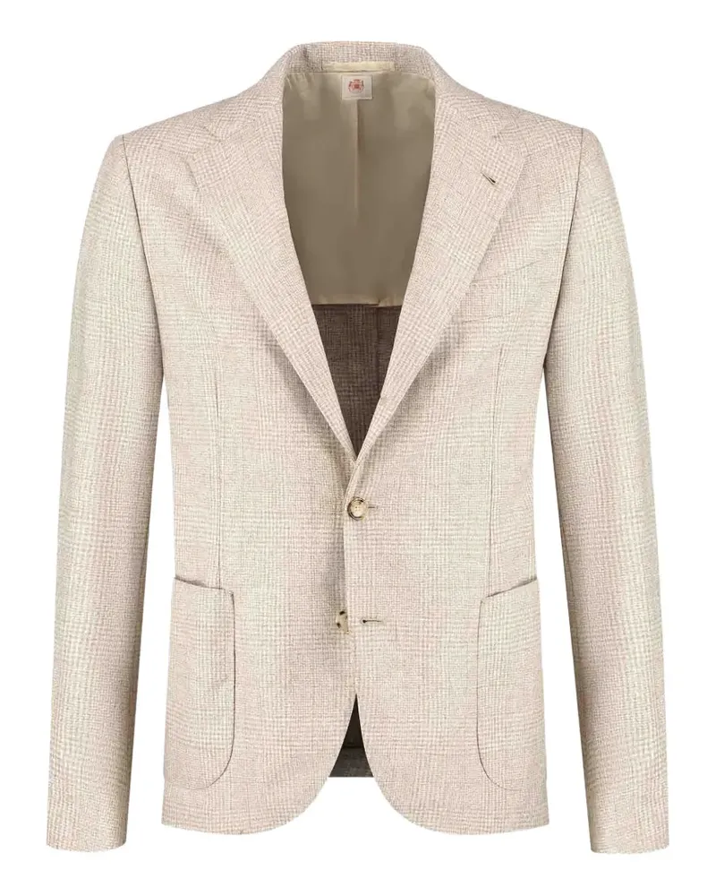 Luigi Borrelli check-print blazer - Nude Nude