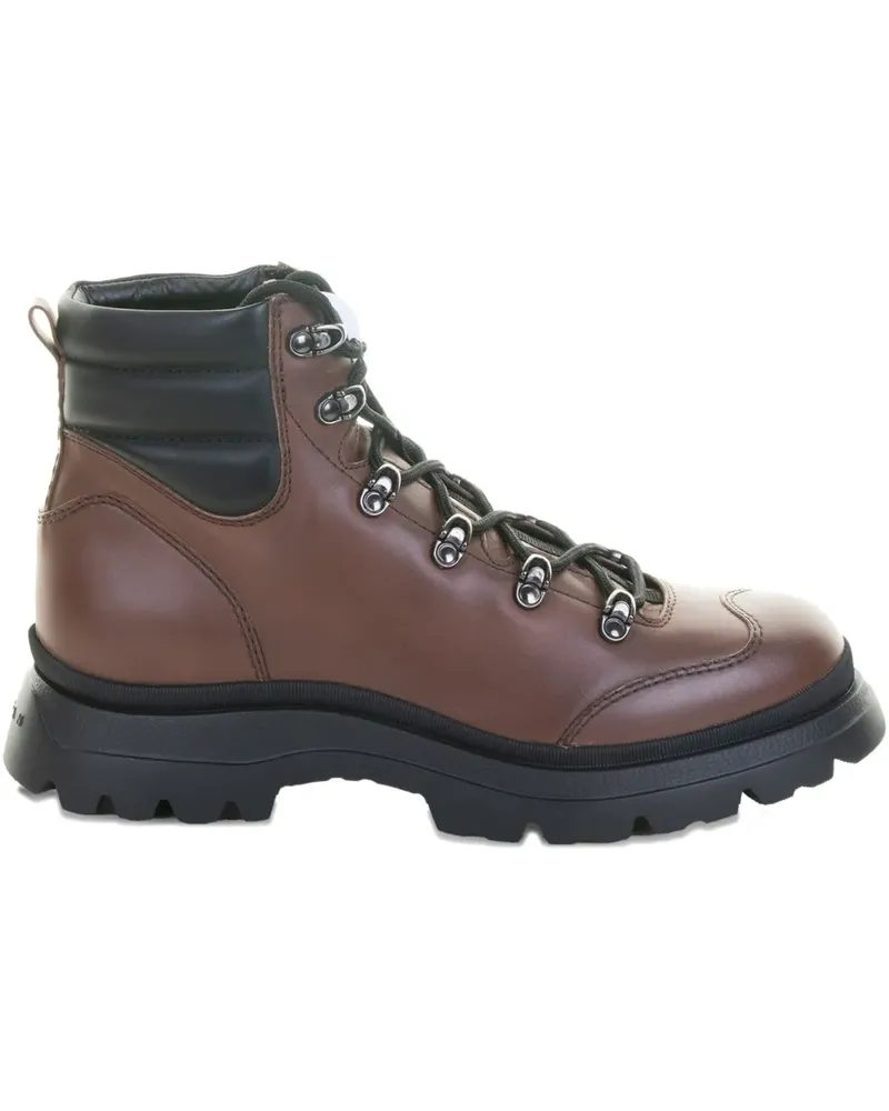 Hogan Schnürstiefel aus Leder - Braun Braun