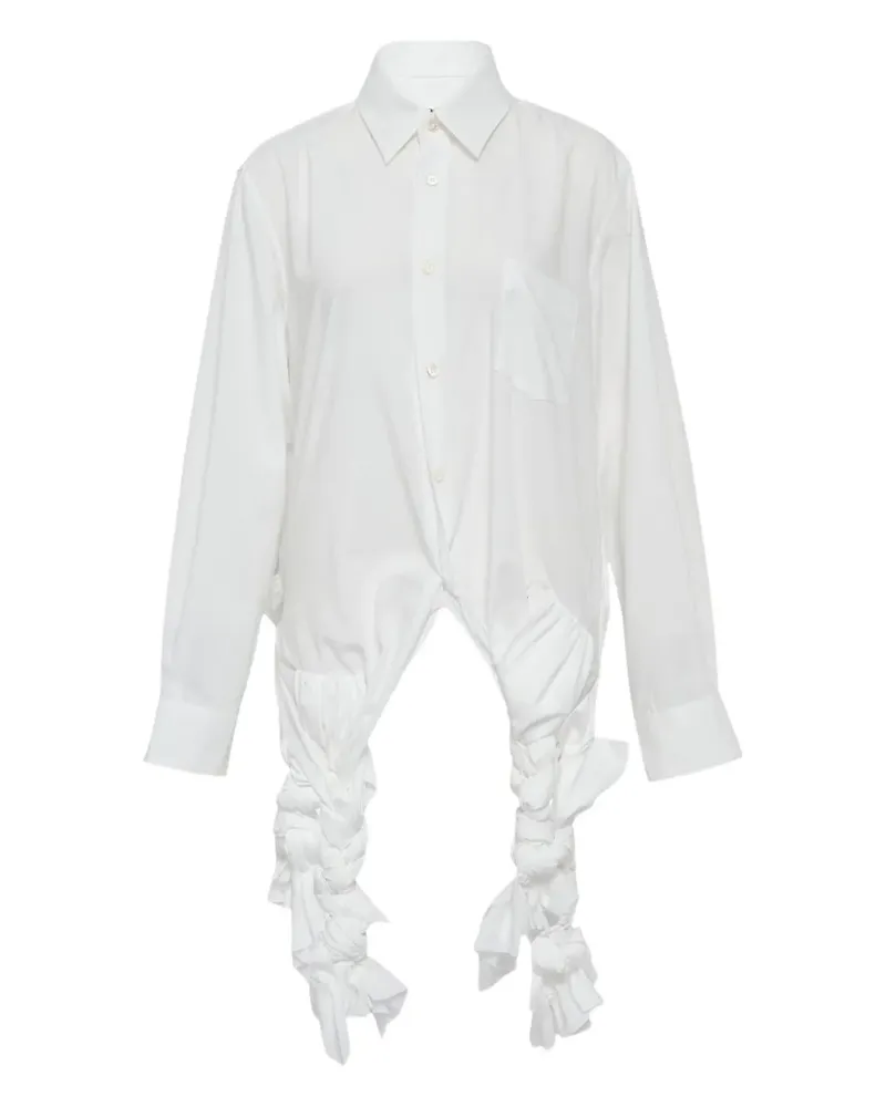 Comme des Garçons Hemd mit geflochtenem Detail - Weiß Weiß