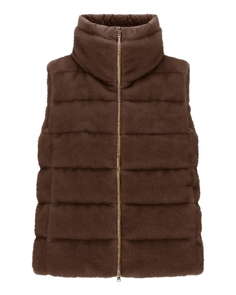 Herno Wendbare Weste mit Faux Fur - Braun Braun