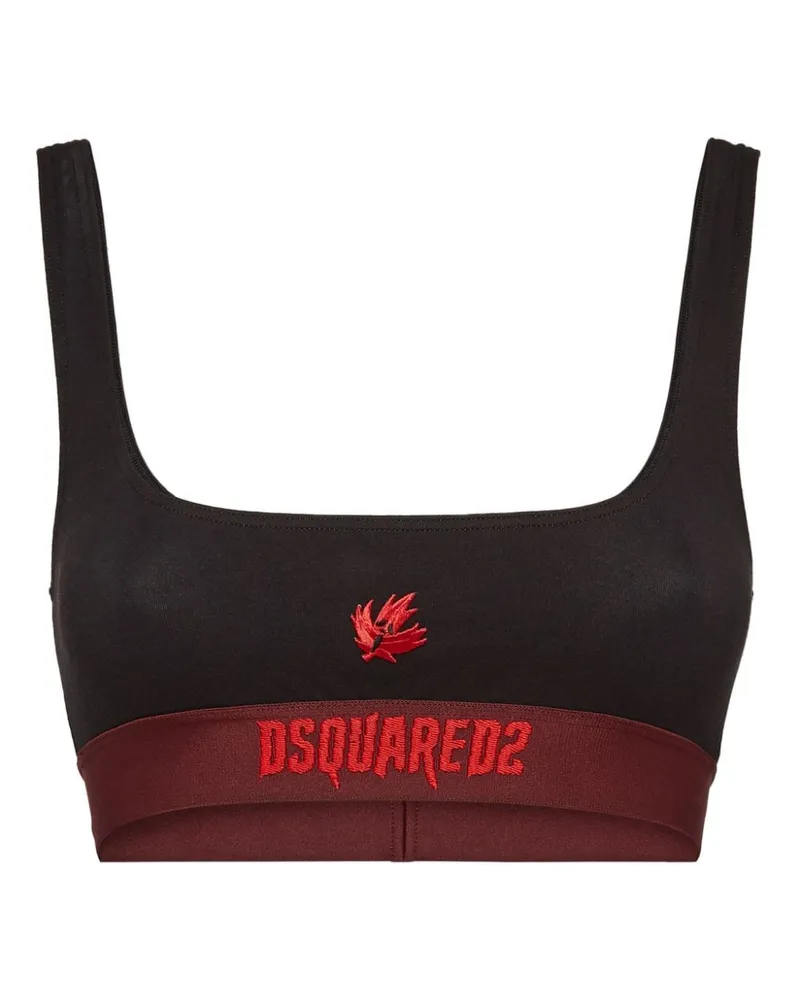 Dsquared2 Bandeau-BH mit Logo Schwarz