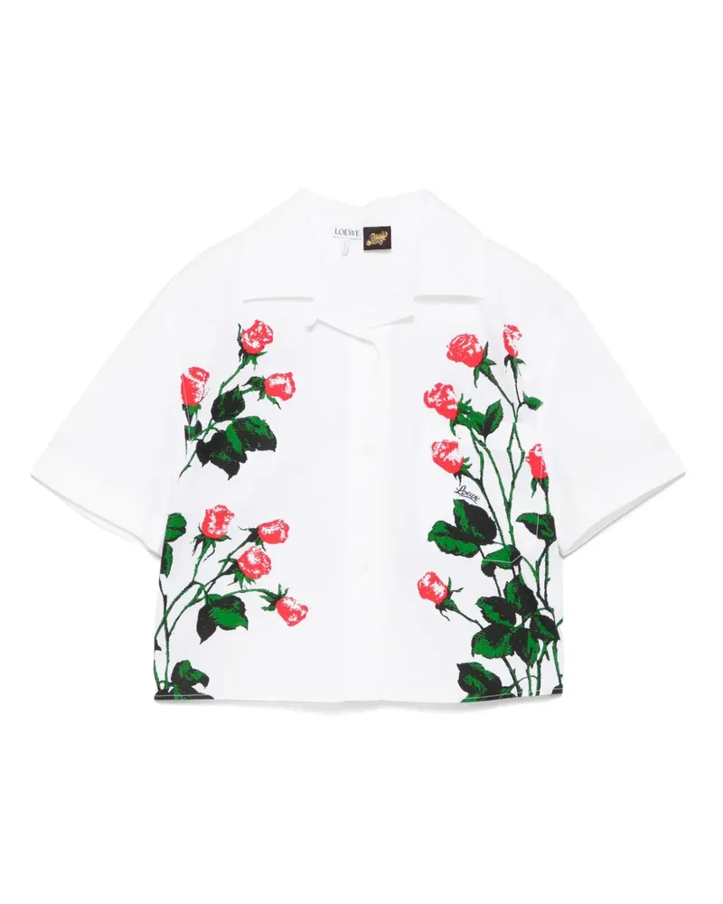 Loewe Hemd mit Blumen-Print - Weiß Weiß
