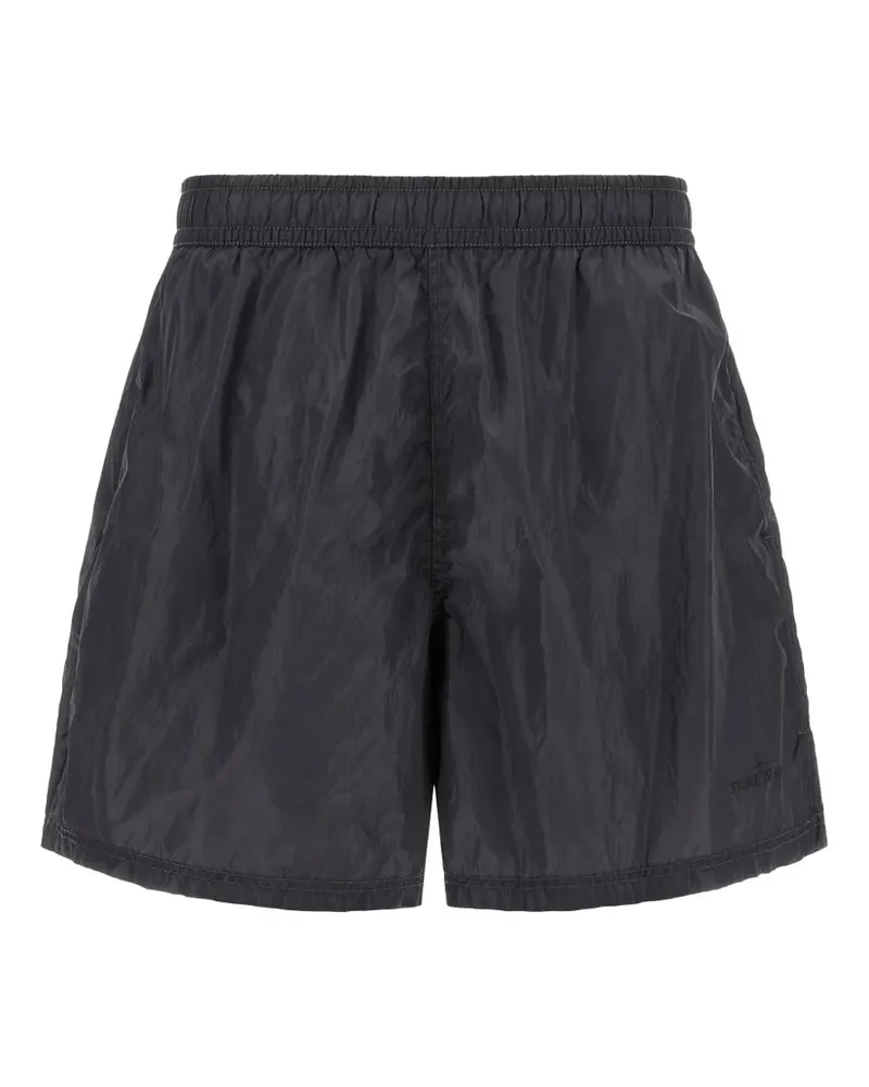 Stone Island logo-print swim shorts - Grau Grau