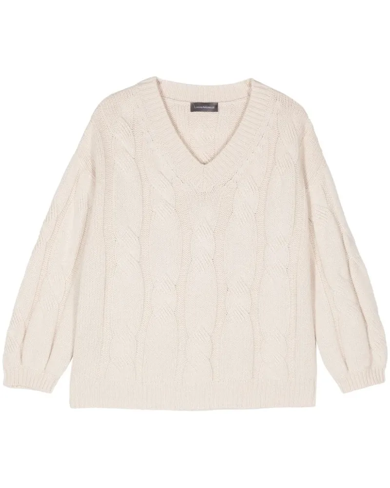 Lorena Antoniazzi Pullover mit Zopfmuster - Nude Nude