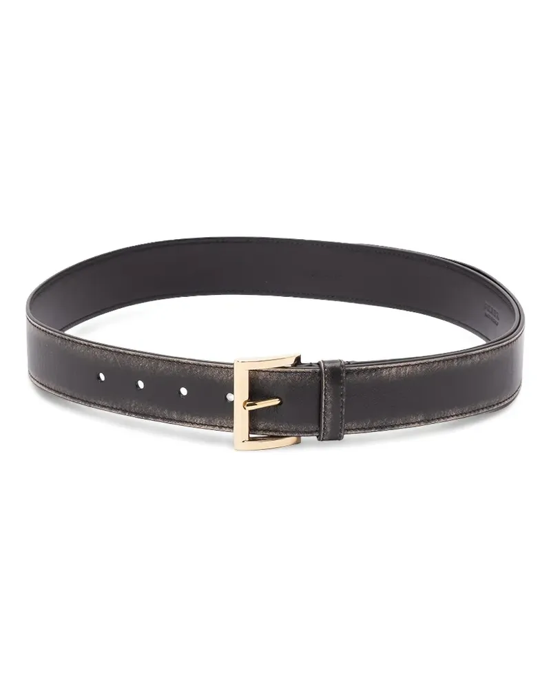 Prada buckle leather belt - Schwarz Schwarz
