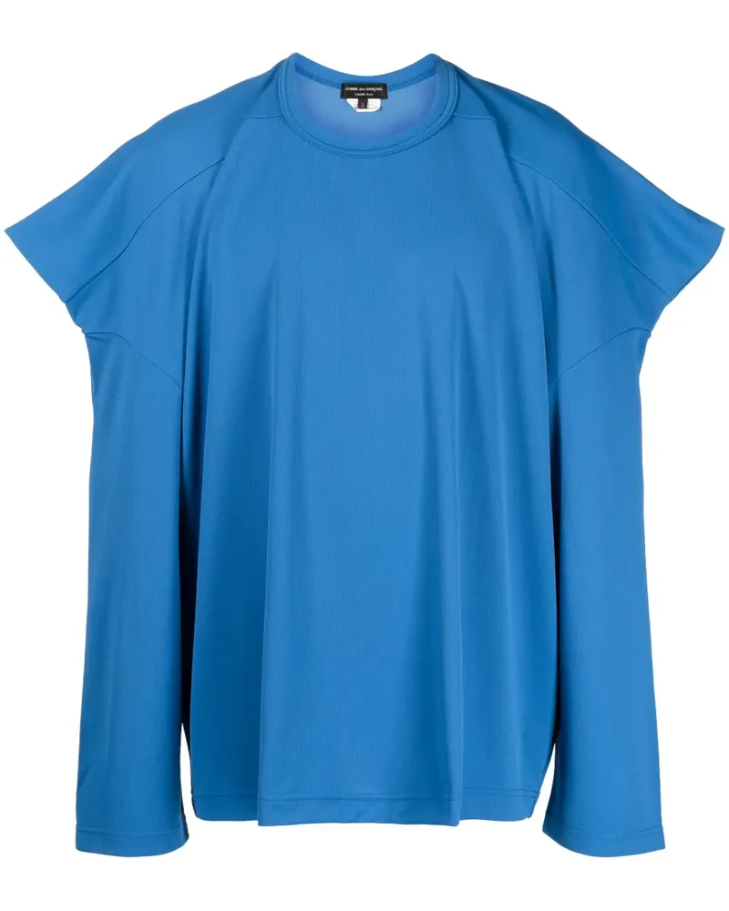 Comme des Garçons T-Shirt mit Schulterpolstern - Blau Blau