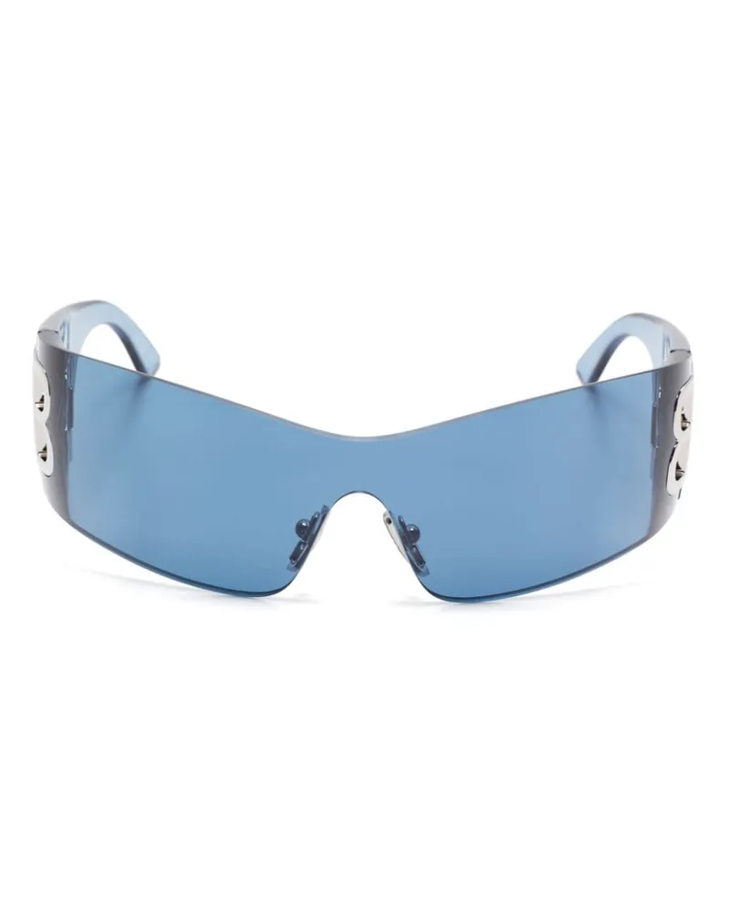 Balenciaga Ergonomische Sonnenbrille - Blau Blau