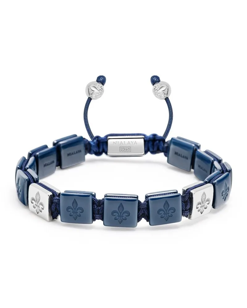 Nialaya Armband mit flachen Perlen - Blau Blau