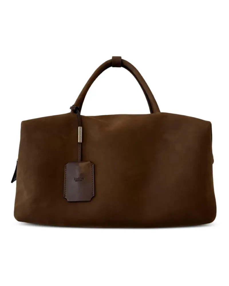 Max Mara Kleine Tote Bag aus Wildleder mit Henkel - Braun Braun