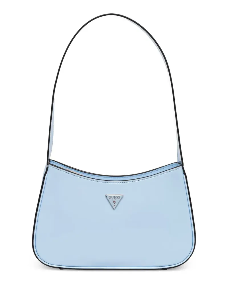 Guess Schultertasche mit Logo-Schild - Blau Blau