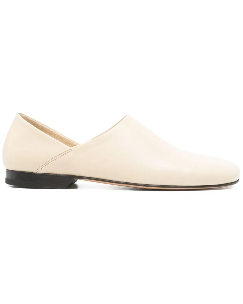 Christophe Lemaire Slipper aus Leder - Nude Nude