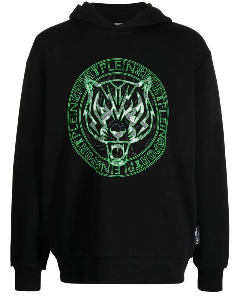 Philipp Plein Hoodie mit Tiger-Print - Schwarz Schwarz