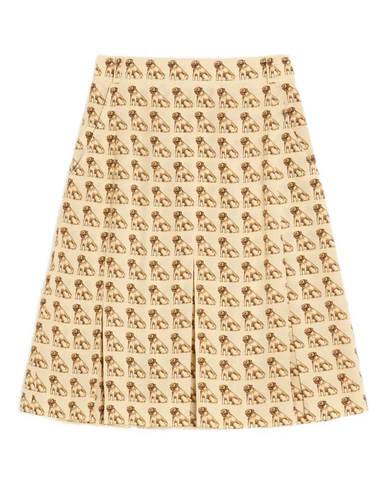 Valentino Garavani Minirock mit Hunde-Print - Nude Nude